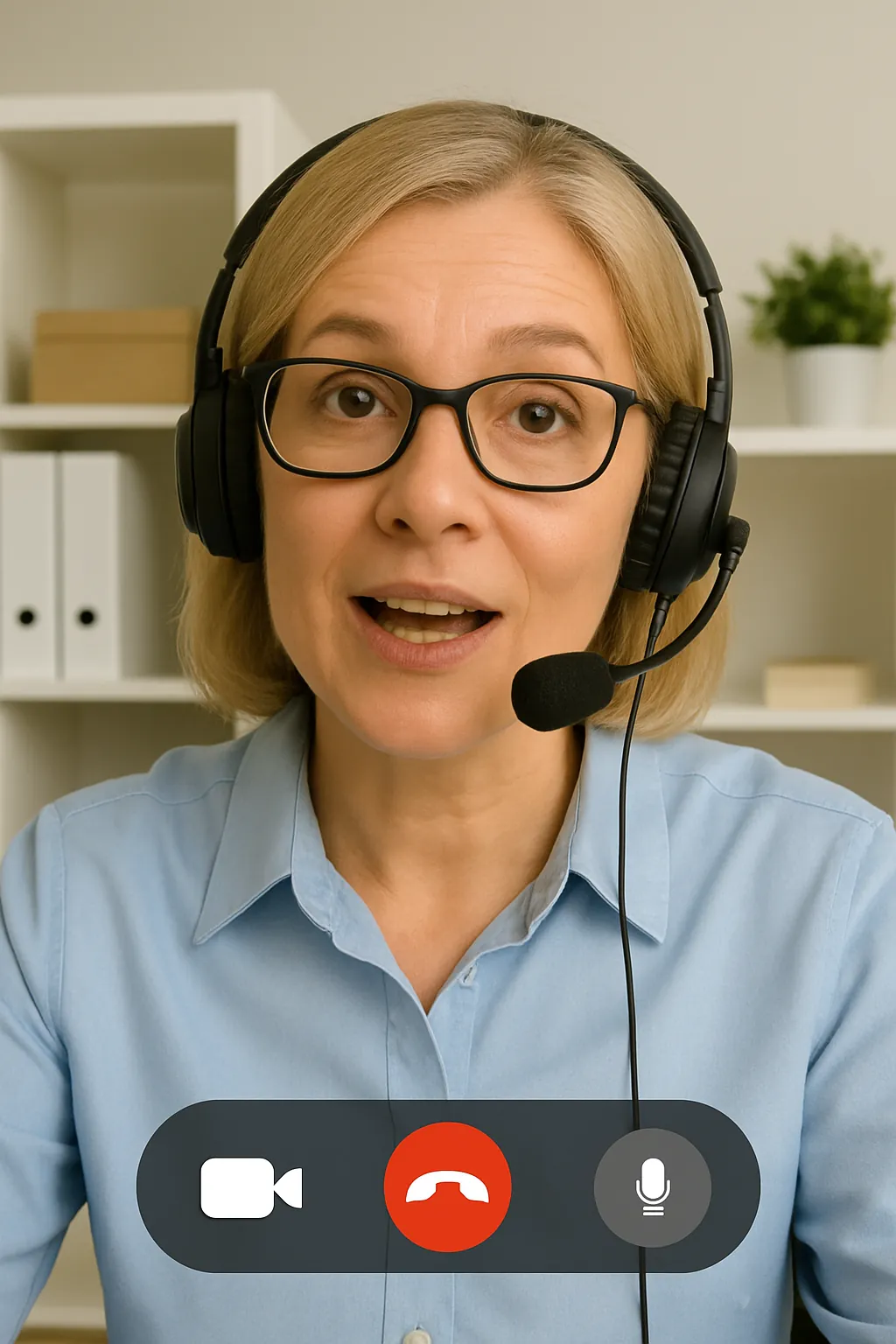lektorka prowadząca kurs angielskiego ogólnego online